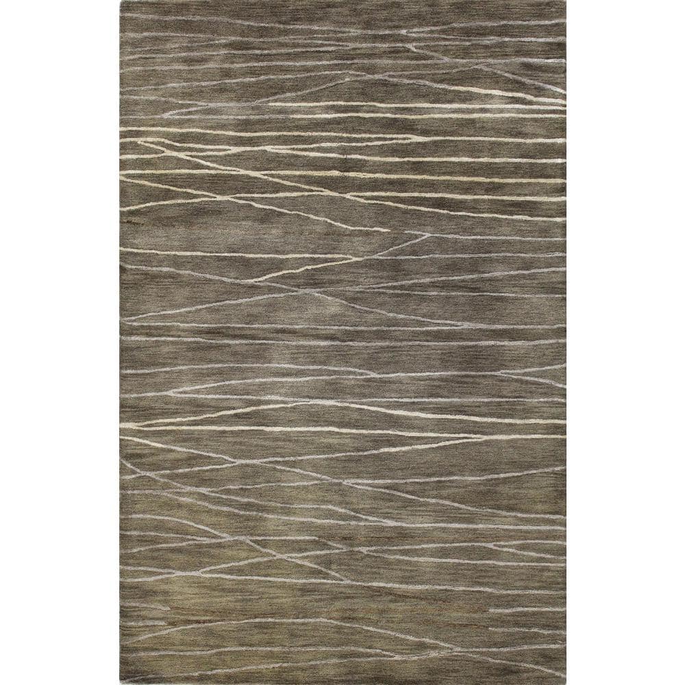 Greenwich Taupe 6 ft. x 9 ft. (5 ft. 6 in. x 8 ft. 6 in.) Abstract Contempo