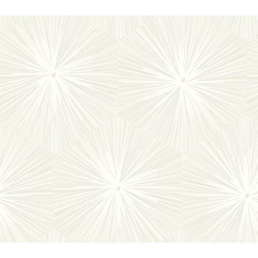 Seabrook Designs Chadwick Starburst Metallic Pearl and White Paper ...