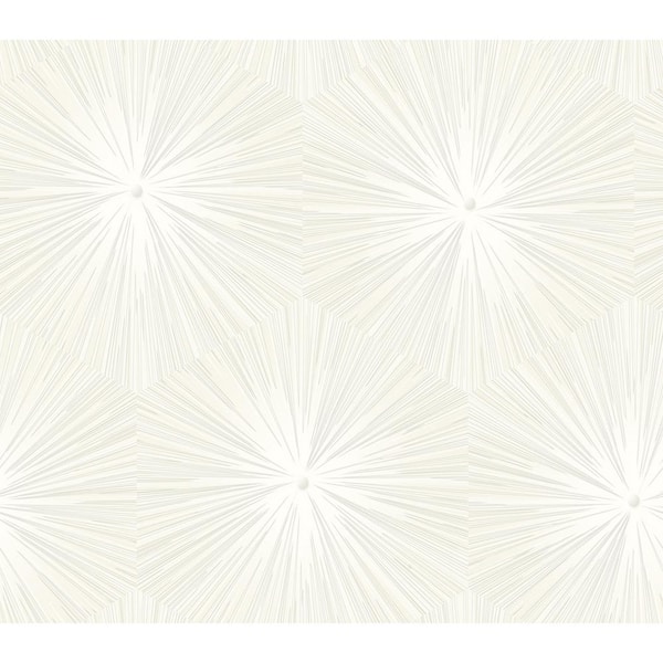 Seabrook Designs Chadwick Starburst Metallic Pearl and White Paper Strippable Roll (Covers 56 sq. ft.)