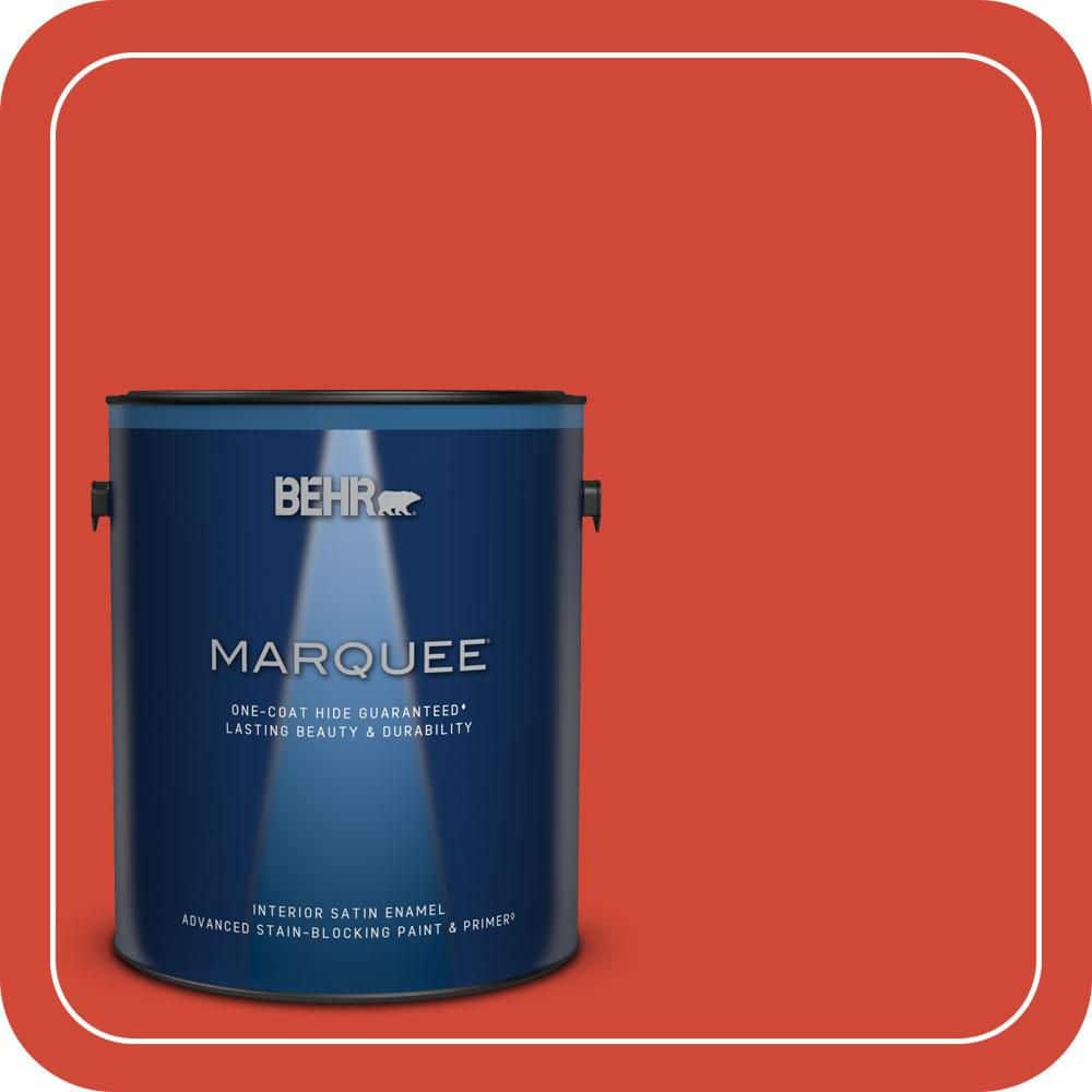 1 gal. #P180-7 Top Tomato Satin Enamel Interior Paint & Primer price history on PriceWatchPro