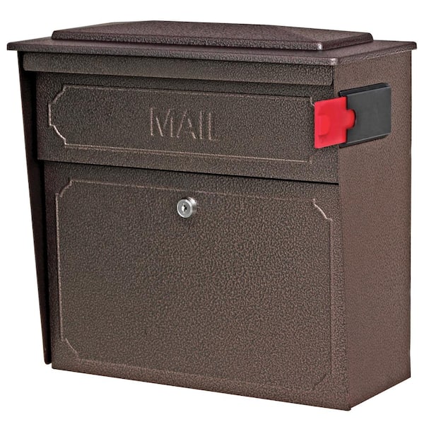 Mail Boss Townhouse Locking Wall-Mount Mailbox with High Security Reinforced Patented Locking System, Bronze