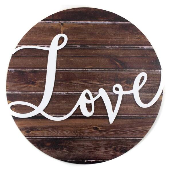 Unbranded 17 in. W x 16 in. H "Love" by JLB Printed Wall Art