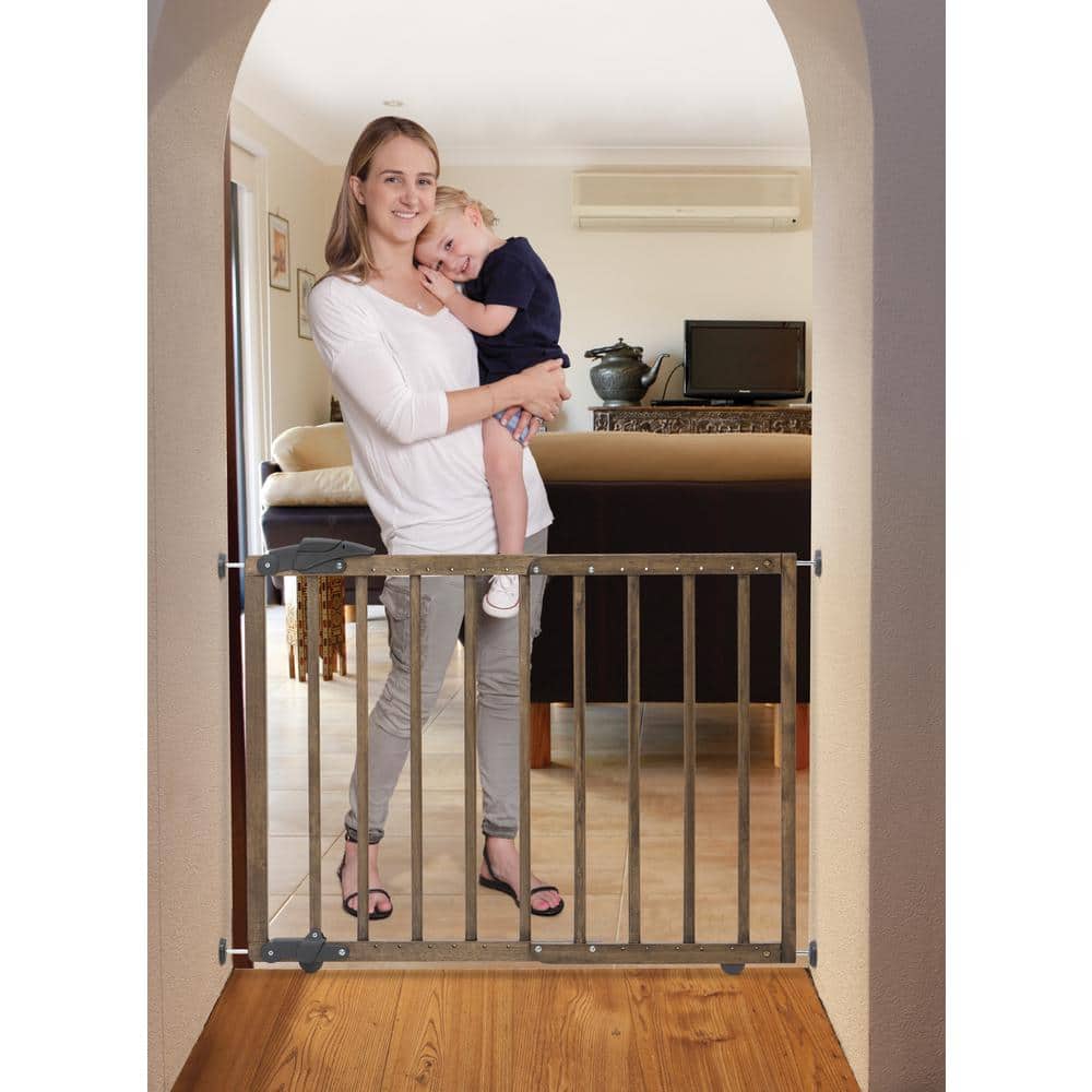 Natural Driftwood Wooden Pressure Mounted Stairway Gate