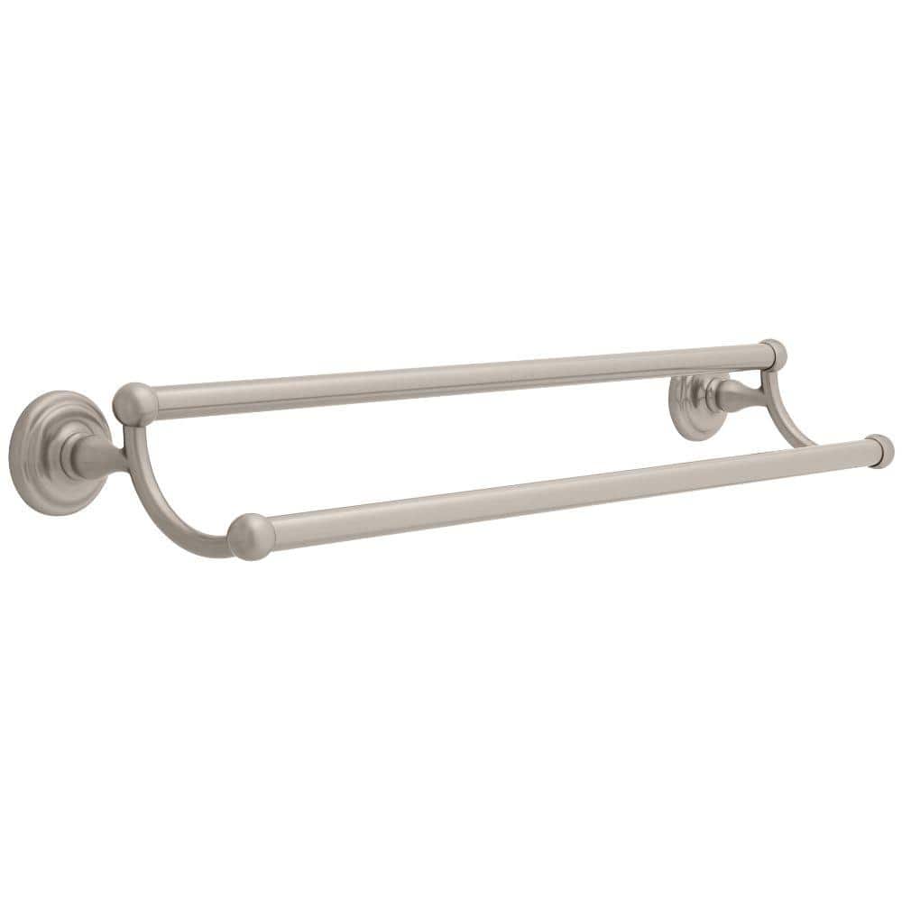 Jamestown 24 in. Double Towel Bar in Brushed Nickel