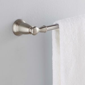 Banbury 24 in. Towel Bar in Brushed Nickel (2-Pack Combo)