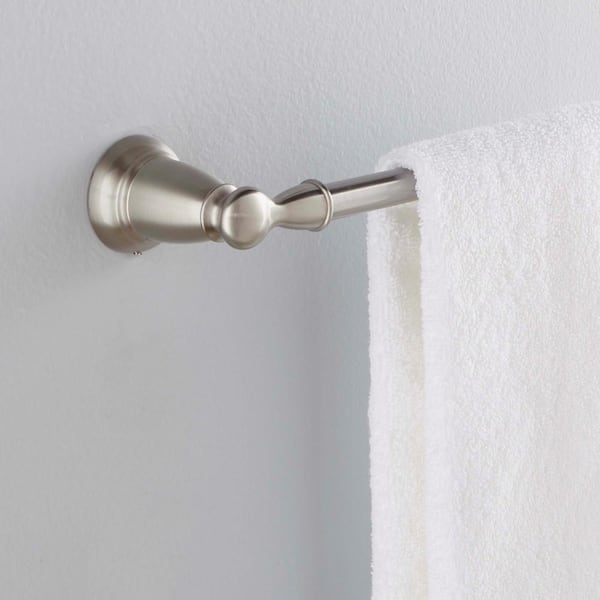 Banbury 24 in. Towel Bar in Brushed Nickel (2-Pack Combo)