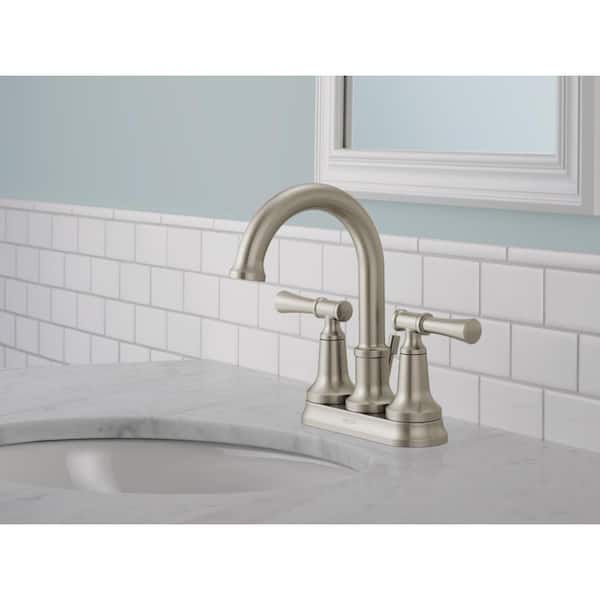 Have A Question About Delta Chamberlain 4 In Centerset 2 Handle Bathroom Faucet Spotshield Brushed Nickel Pg 1 The Home Depot - Chrome Vs Brushed Nickel In Bathroom 2020 Pdf