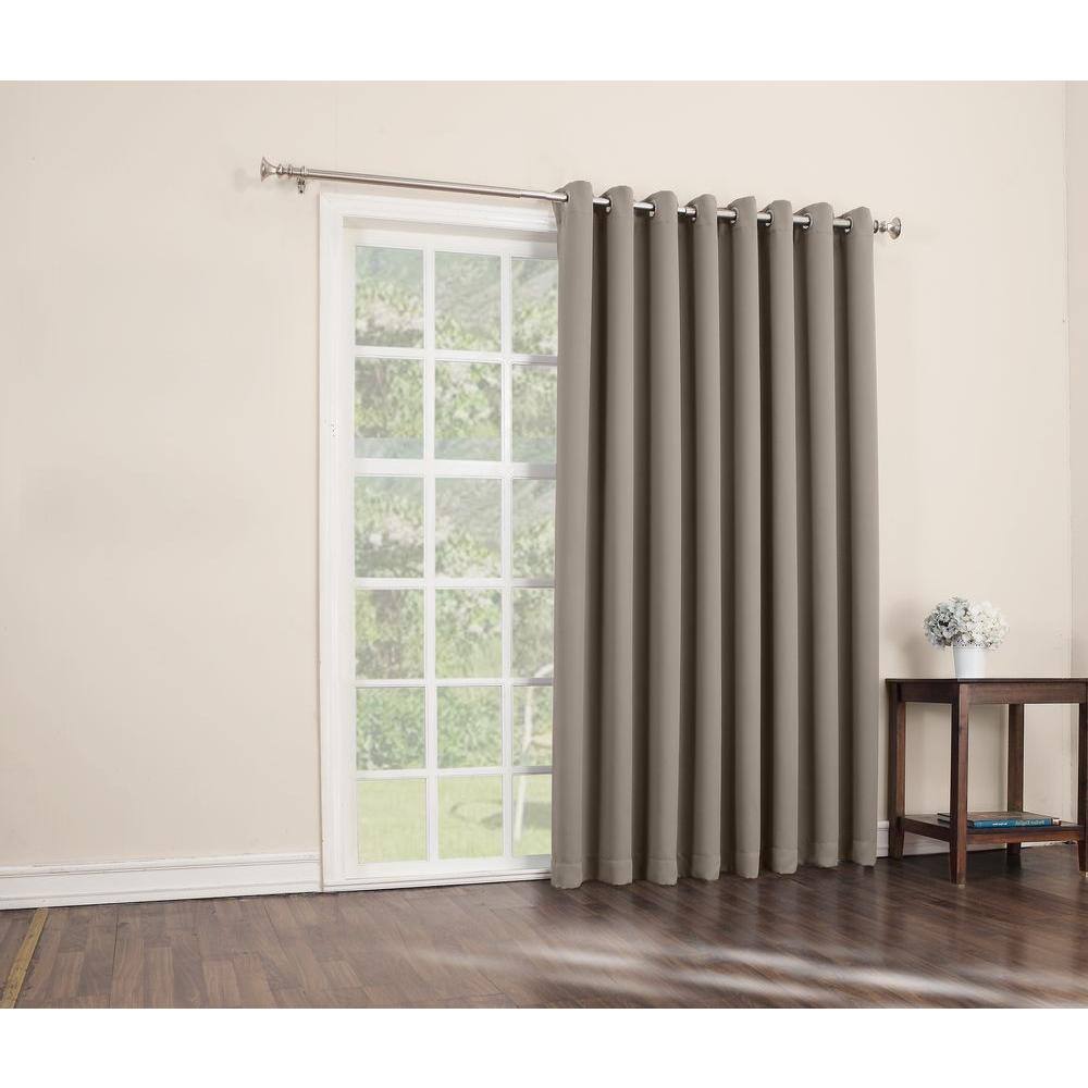 Stone Blackout Extra-Wide Grommet Patio Door Curtain Panel 100"x84"