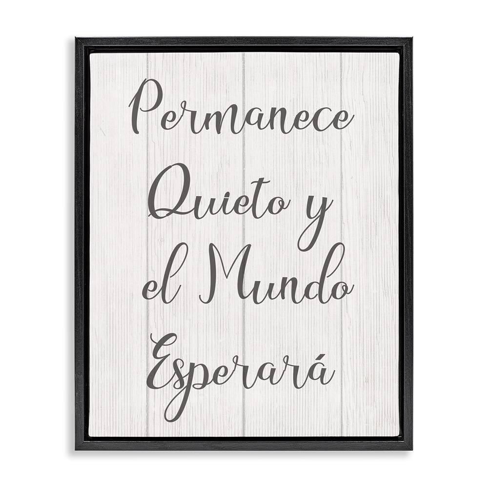 Remain in Stillness by Lil' Rue Black Floater Frame Typography Graphic Art Print 31 in. x 25 in. price history on PriceWatchPro