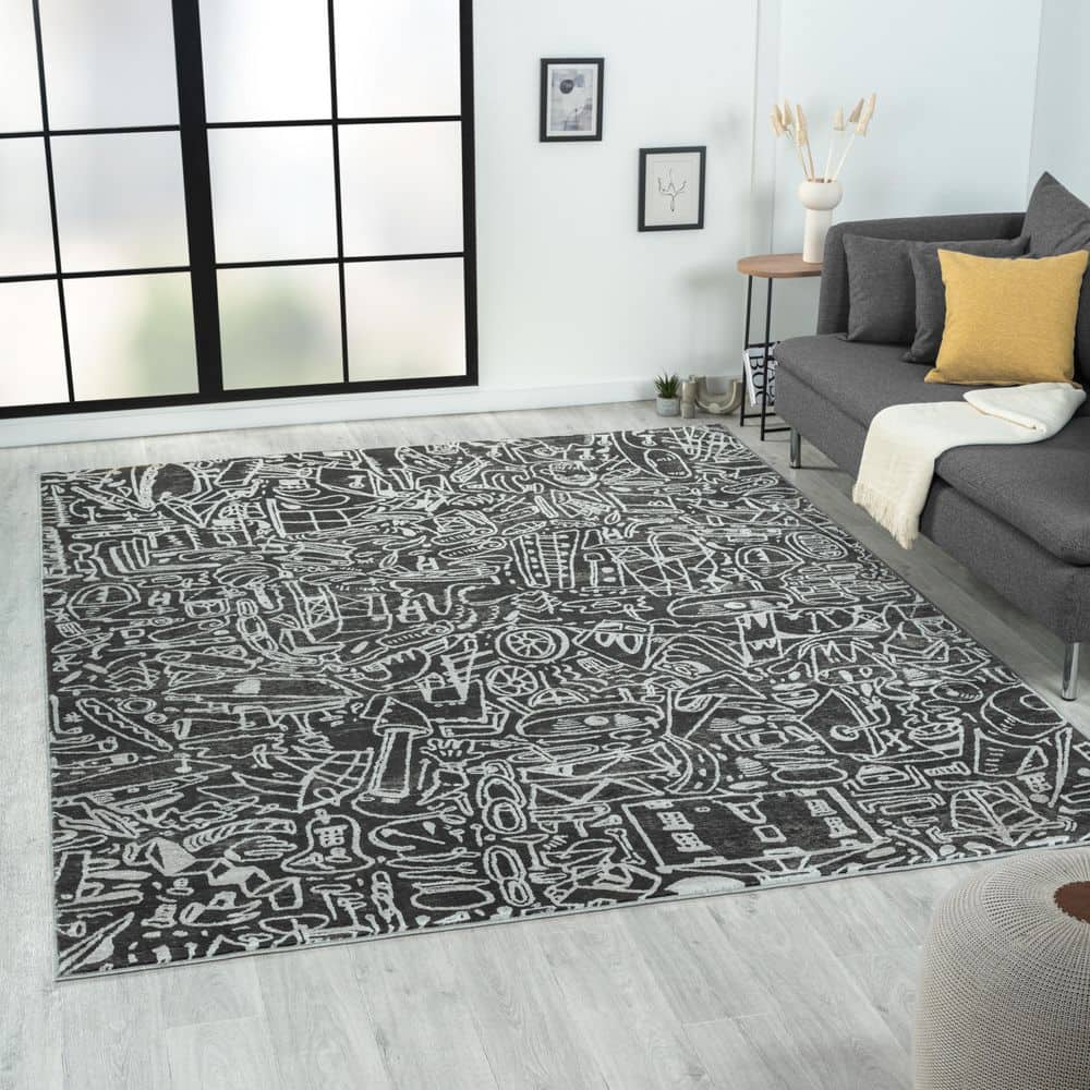 Bklnwrks Gray 2 ft. x 3 ft. Area Rug price history on PriceWatchPro