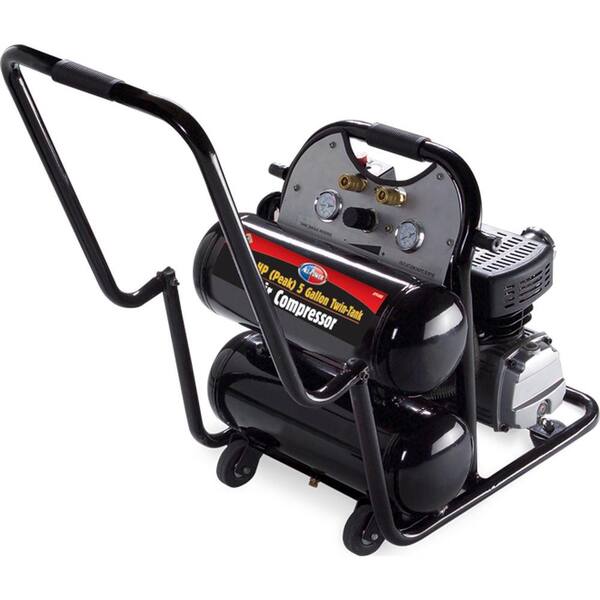 Unbranded 4.6-Gal. All Power 3.5 HP Peak Mobile Twin Tank Air Compressor-DISCONTINUED