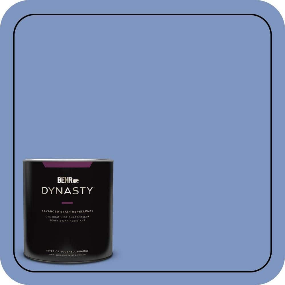 1 qt. #M540-5 Blue Satin One-Coat Hide Eggshell Enamel Interior Stain-Blocking Paint & Primer price history on PriceWatchPro