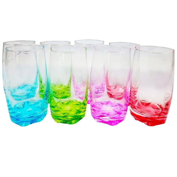 Gibson Karissa 8 Piece Glass Tumbler Set in Assorted Colors