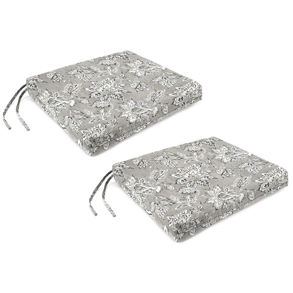 19 in. W x 17 in. D x 2 in. T Rectangular Outdoor Seat Cushion in Adair Gray (2-Pack) price history on PriceWatchPro