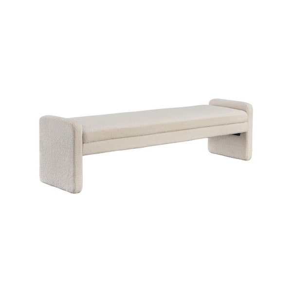 Signature DESIGN BY ASHLEY Lembertson Beige 70.5 in. Accent Bedroom Bench Backless