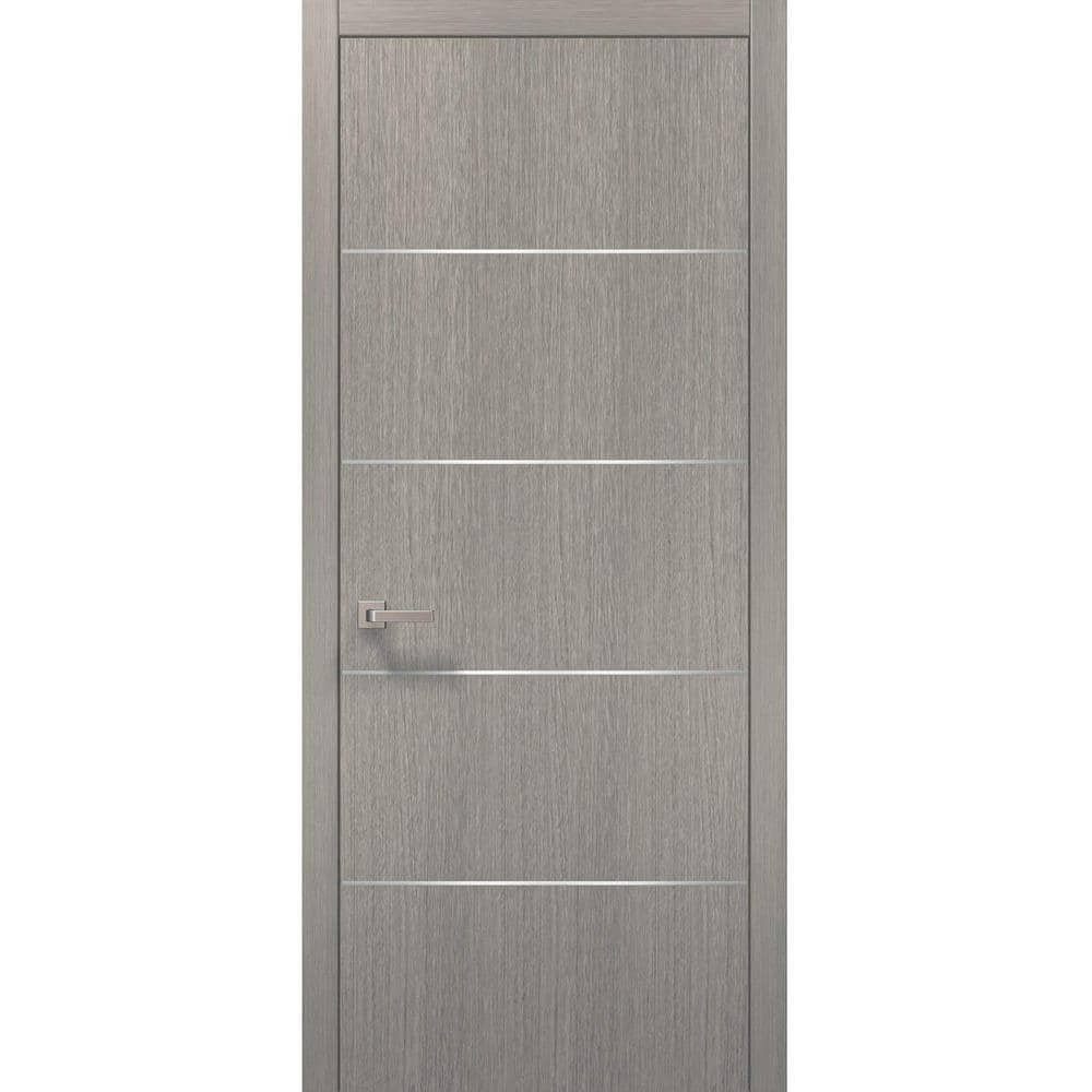 0020 28 in. x 84 in. Flush No Bore Grey Ash Finished Pine Wood Interior Door Slab with Hardware Included price history on PriceWatchPro