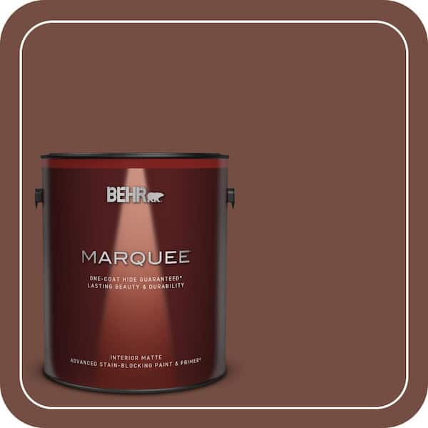 BEHR MARQUEE 1 gal. #MQ1-62 Leather Clutch One-Coat Hide Matte Interior Paint & Primer