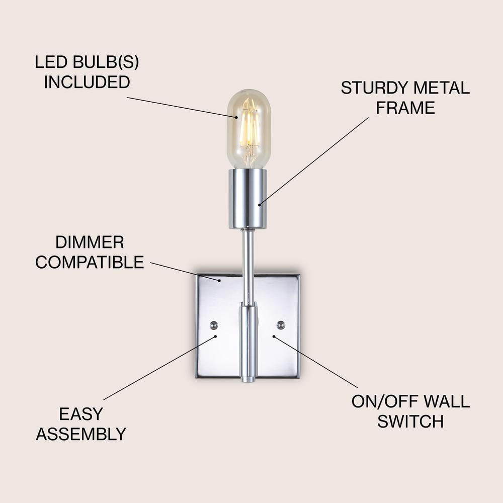 Turing 11.75'' Chrome Polished LED Wall Sconce for Versatile Placement