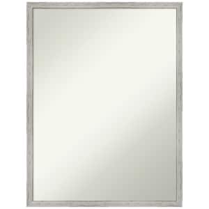 Shiplap White Narrow 19 in. H x 25 in. W Wood Framed Non-Beveled Wall Mirror in White