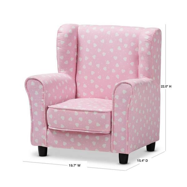 childs pink armchair