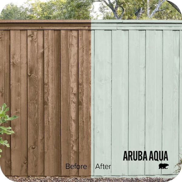5 gal. #ECC-65-1 Aruba Aqua Solid Color House and Fence Exterior Wood Stain