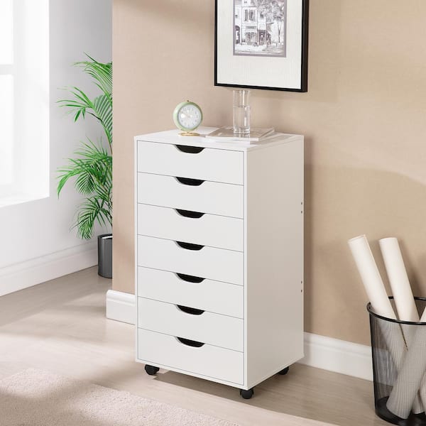 Storage Cabinet Dressers with Wheels Mobile Organizer Drawers for Offi