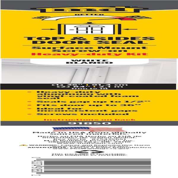 M-D Building Products 1073 Jamb-Up Weatherstrip – 36" X 84", Aluminum & Vinyl, With Screws, For Wood Or Steel Frame Doors