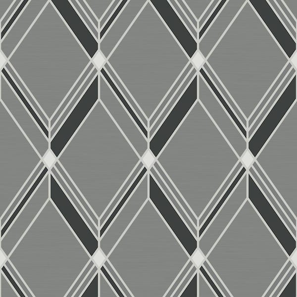 Seabrook Designs Mysterious Brooklyn Diamond Paper Unpasted Nonwoven Wallpaper Roll 60.75 sq. ft.