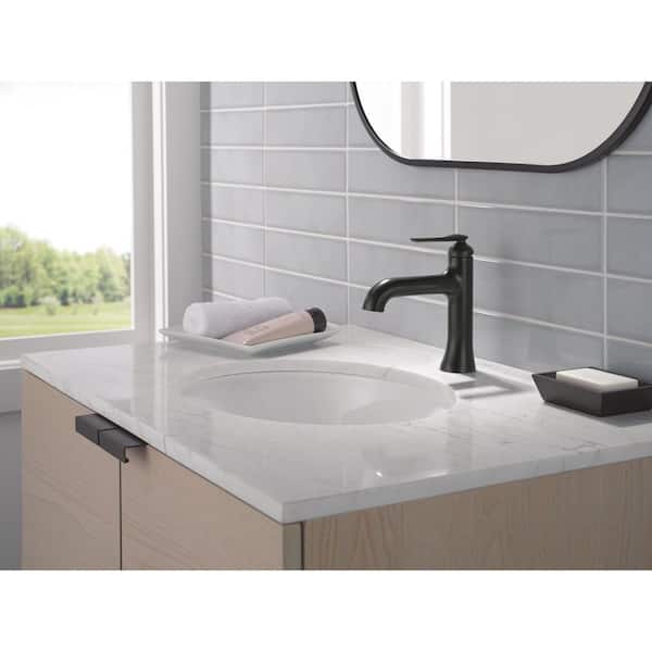 Bonacci Single Handle Single Hole Bathroom Sink Faucet in Matte Black
