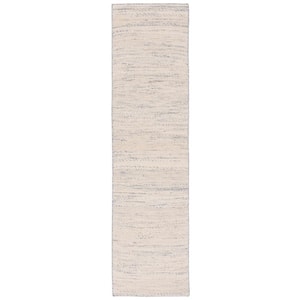 Natural Fiber Beige/Gray 2 ft. x 9 ft. Abstract Distressed Runner Rug