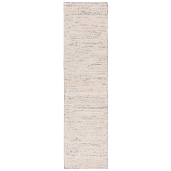 SAFAVIEH Natural Fiber Beige/Gray 2 ft. x 9 ft. Abstract Distressed Runner Rug