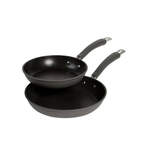 Epicurious Translucent 2-Piece Hard-Anodized Aluminum Nonstick Frying Pan Set in Black