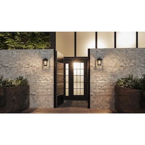 Darius 1-Light Black Outdoor Wall Lantern Sconce