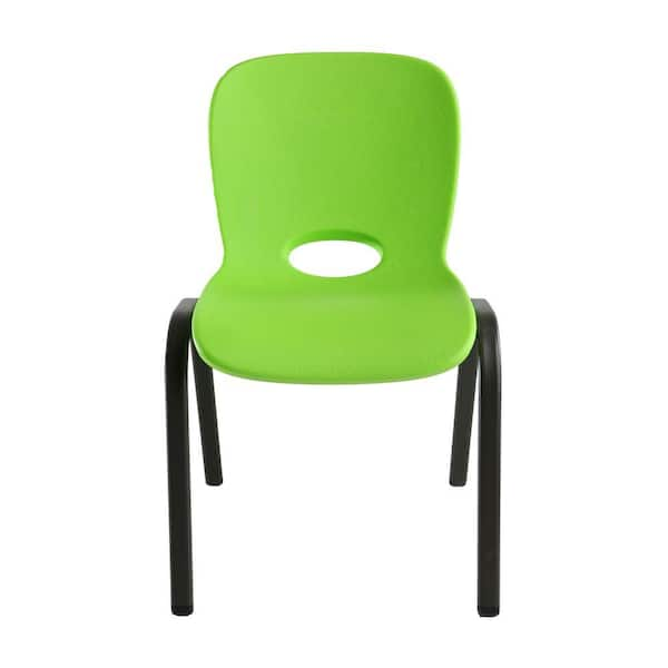 lime green stacking chairs