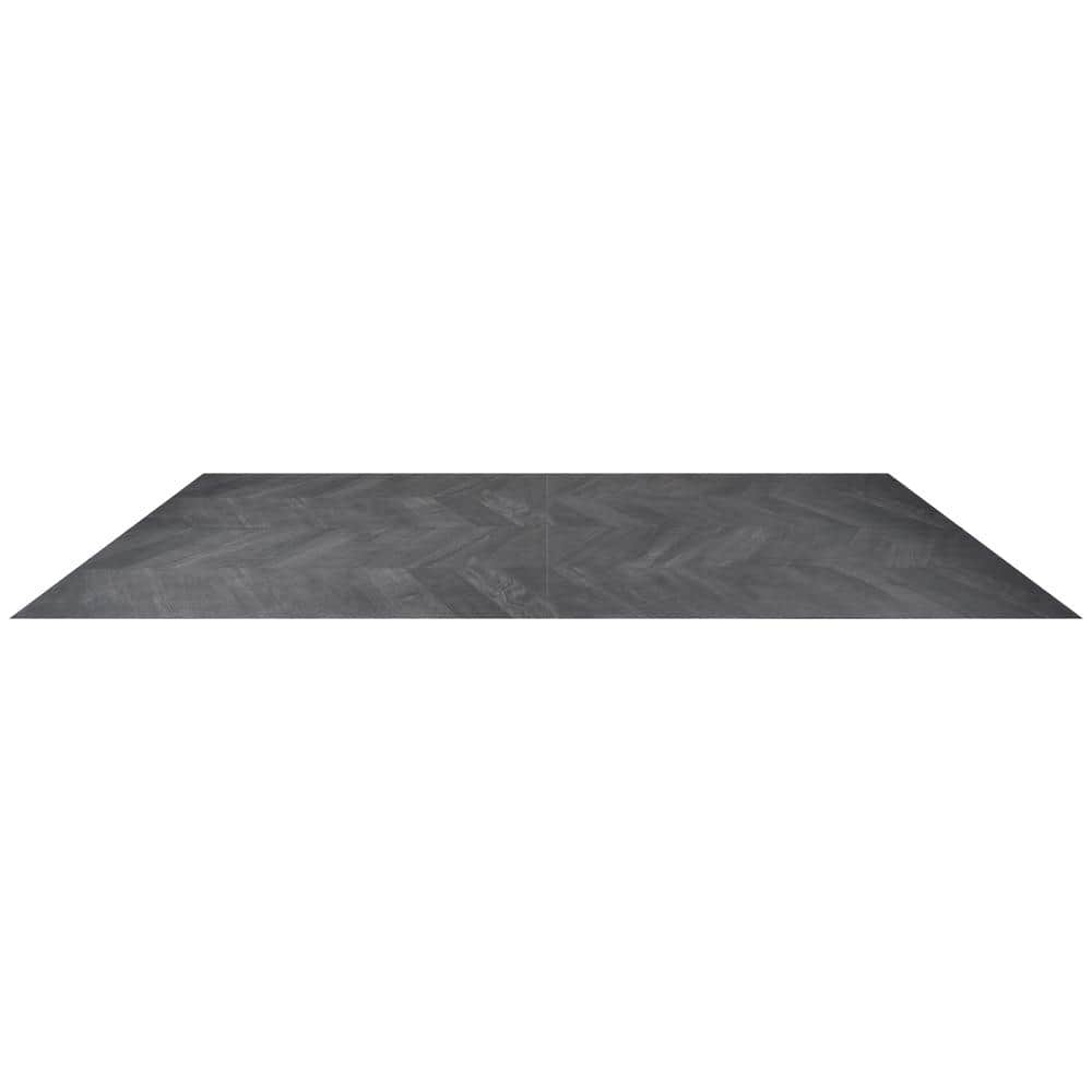 Auburn Chevron 24x48 Matte Black Porcelain Floor and Wall Tile