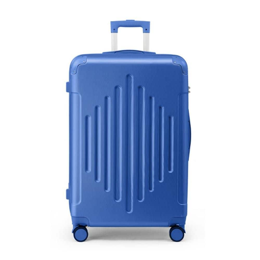 Wudkey Premium 20 in. Deep Blue ABS Carry-On Luggage with Diamond