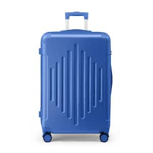 Merax 22.8 in. Blue ABS Hardside Luggage Double Spinner Expandable