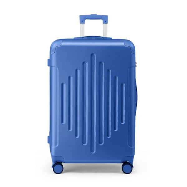 Wudkey Premium 20 in. Deep Blue ABS Carry-On Luggage with Diamond