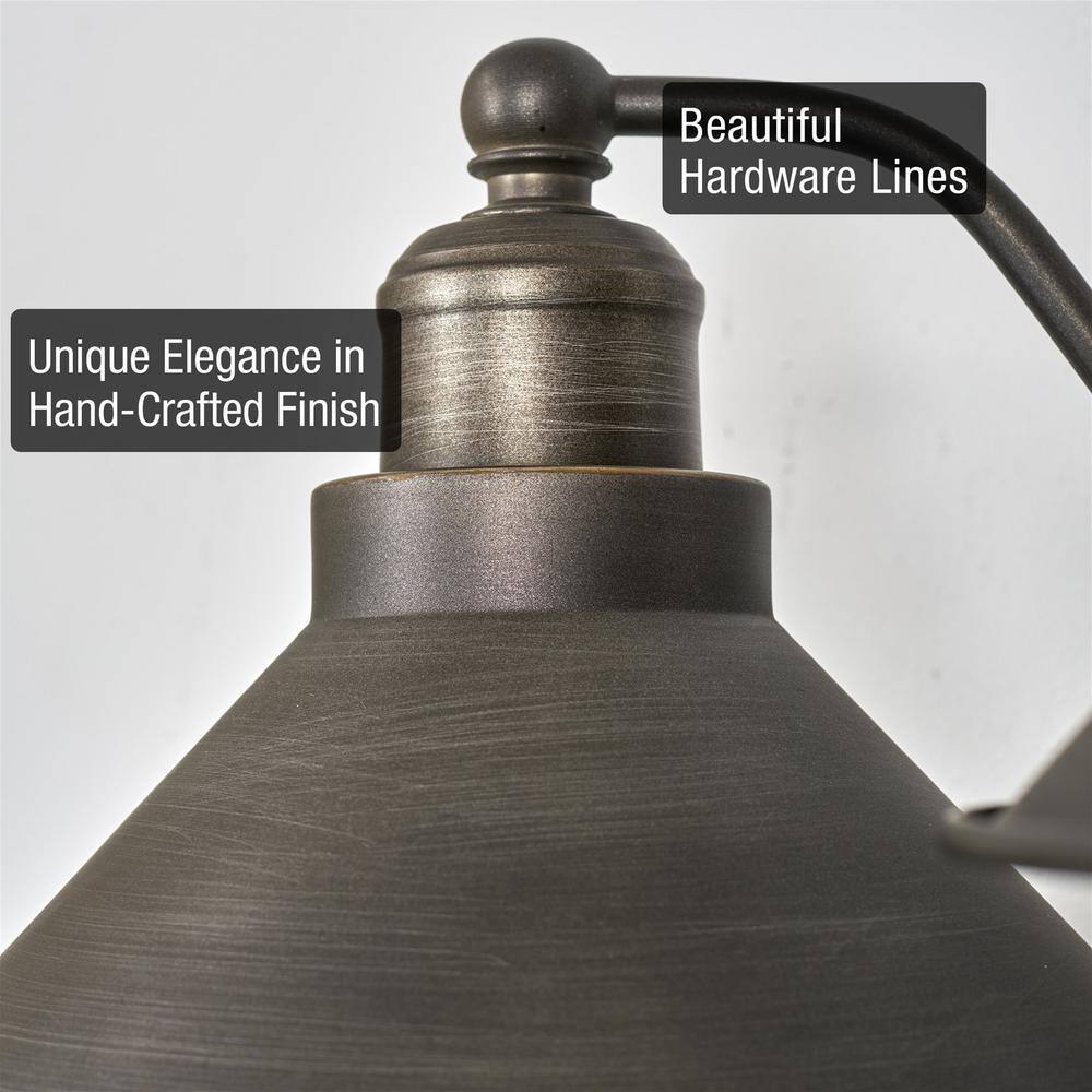 Dual-Source Brushed Dark Bronze Industrial Wall Sconce