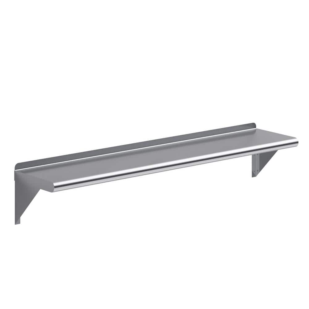 48" Stainless Steel Wall Shelf with Brackets