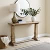 CROSLEY FURNITURE Joanna 50 in. Rustic Brown Rectangle Wood Console ...
