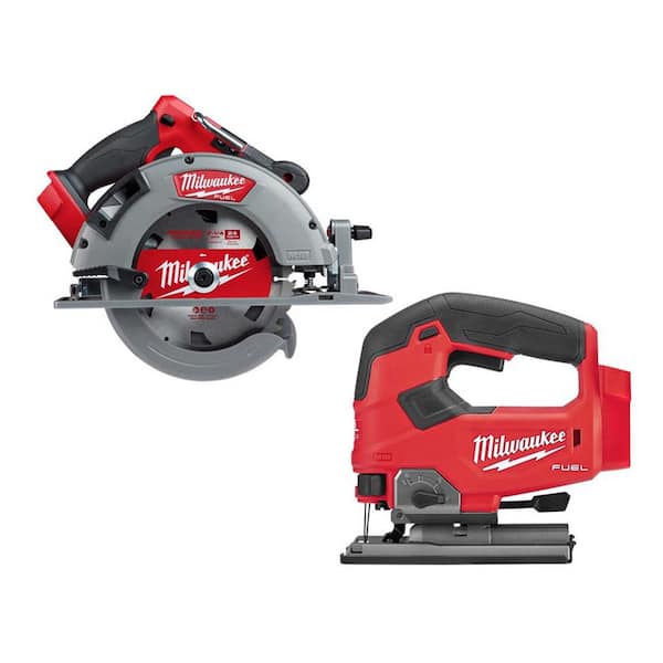 Milwaukee M18 FUEL 18V Lithium-Ion Brushless Cordless 7-1/4 in. Circular Saw w/Jig Saw