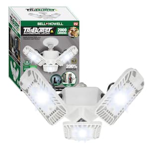 TriBurst 10.5 in. White 72 High Intensity LED 2000 Lumens Flush Mount Ceiling Light with 3 Adjustable Heads