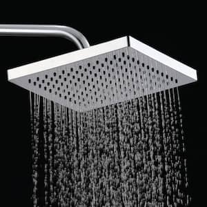 1-Spray 8 in. Single Wall Mount Fixed Rain Shower Head in Polished Chrome