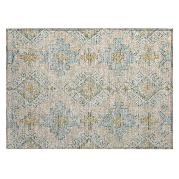 Chantille Machine Washable Indoor/Outdoor Abstract ACN3029 Ivory 3 ft. x 4 ft. Area Rug