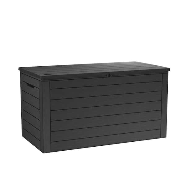 Landmark 150 Gal. Grey Resin Plastic Outdoor Storage Deck Box
