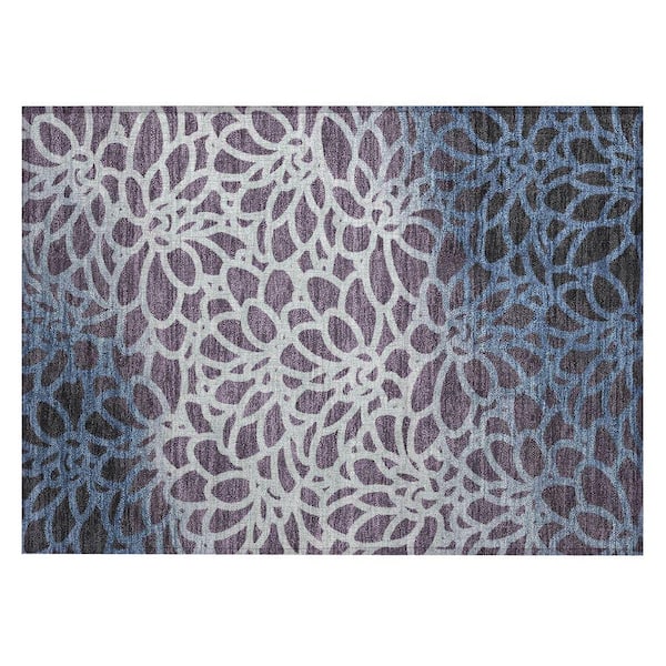 Chantille Machine Washable Indoor/Outdoor Abstract ACN2412 Plum 2 ft. x 3 ft. Accent Rug