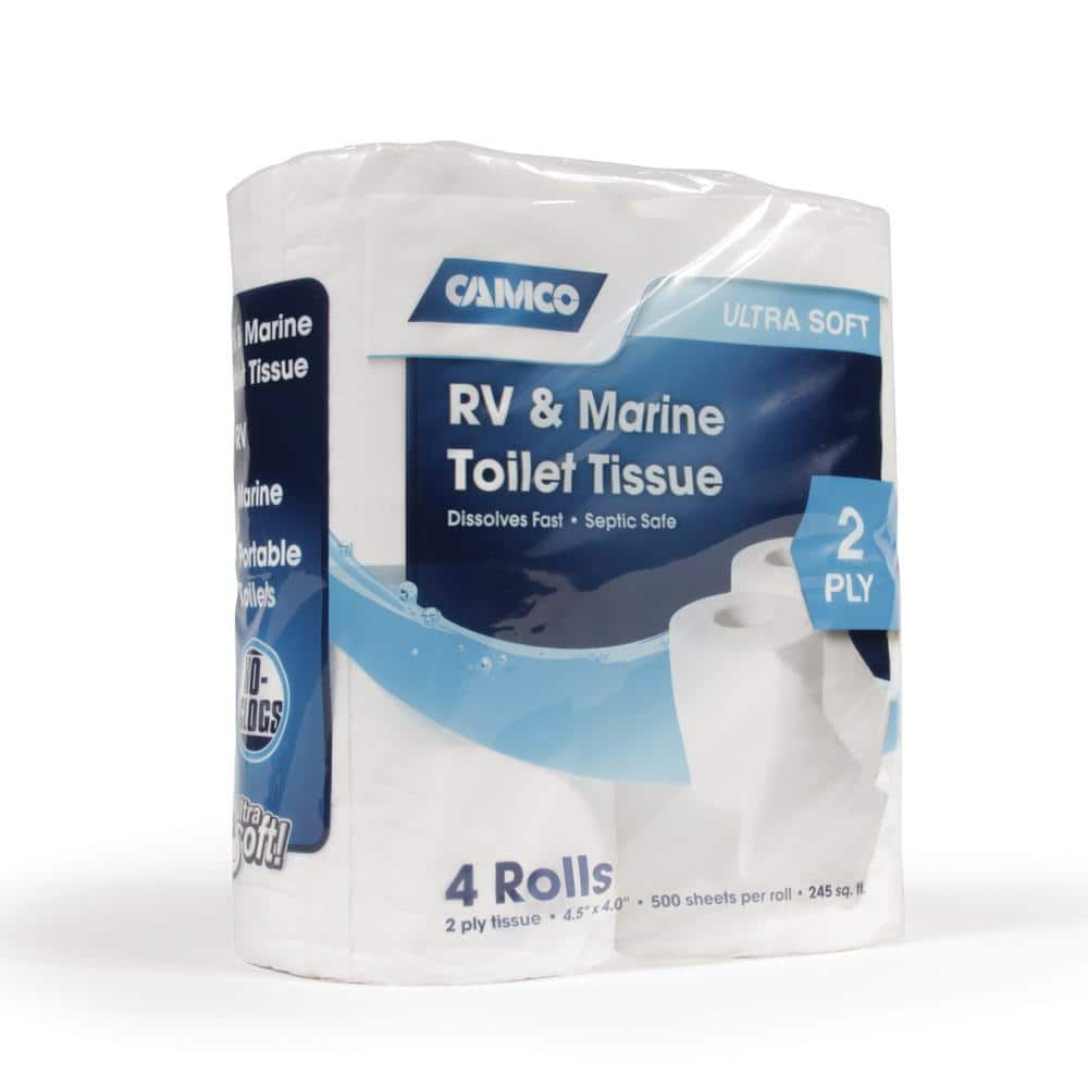 RV Boat Toilet Paper Loo Rapid-Dissolving 20 Rolls FSC 3-Ply 4,100 Sheets 