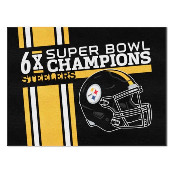 FANMATS Pittsburgh Steelers Yellow 3 ft. x 3.5 ft. All-Star Area Rug