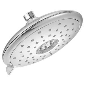 Spectra+ 4-Spray 7 in. Single Wall Mount Fixed Rain Shower Head in Polished Chrome